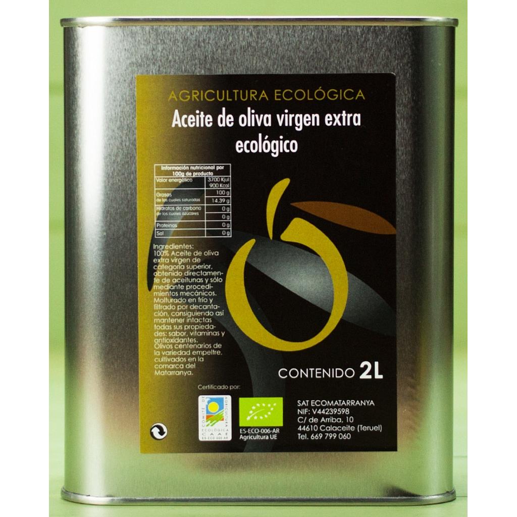 Aceite Oliva Garrafa metalica 2L ECOMATARRANYA