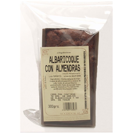 [07706] Plum-cake albaricoque y almendras 300gs BIOGREDOS