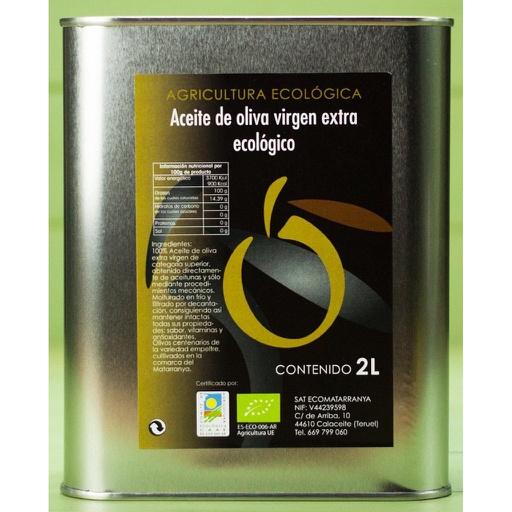 [45] Aceite Oliva Garrafa metalica 2L ECOMATARRANYA