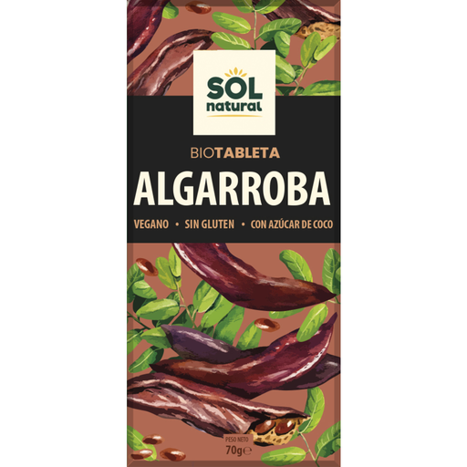 [2457] Chocolate de algarroba Sin Gluten 70g SOL NATURAL